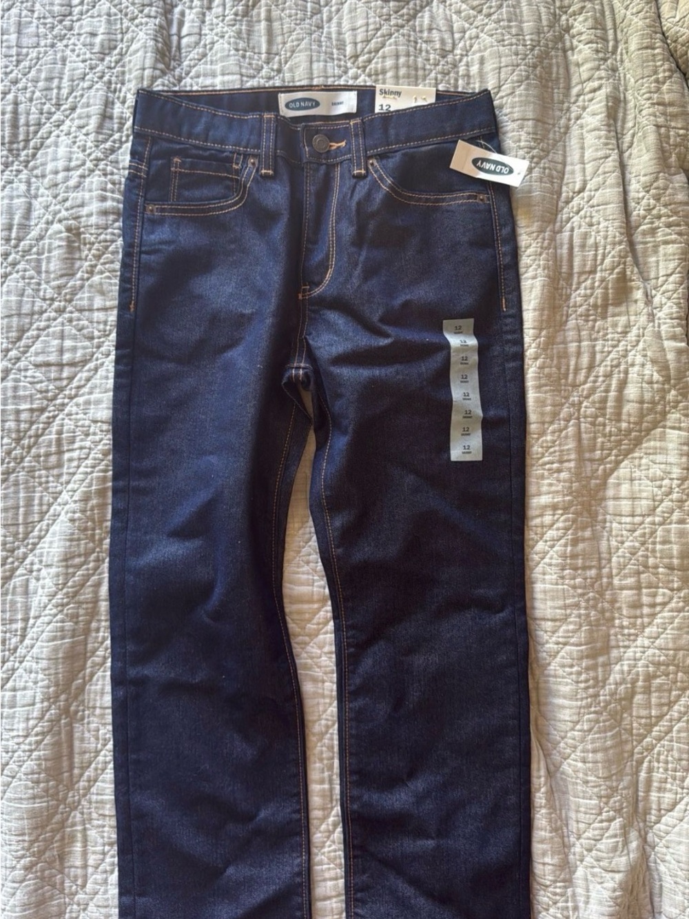Old Navy Boys Indigo Skinny Jeans with Contrast Stitching